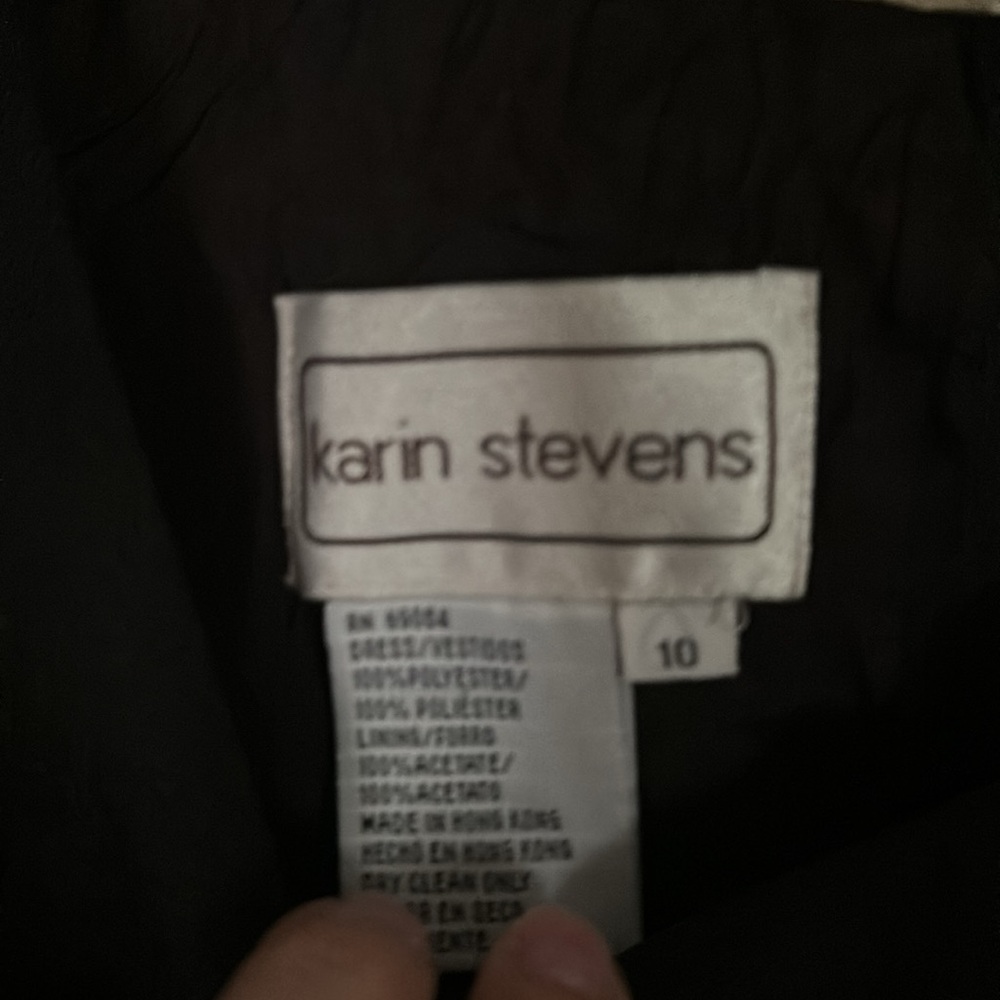 Karin Steven’s size 10 Elegant Black Sleeveless Dress - Picture 2 of 4